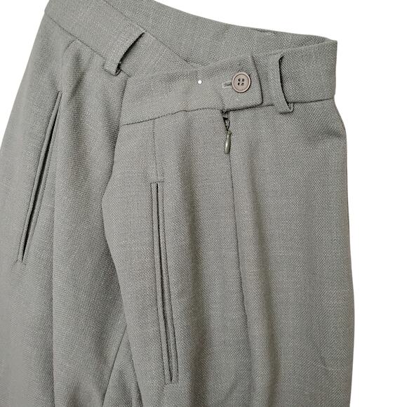 Vintage J'Envie Sport Dressy Pants Size 6 Green Side Zipper Sealed Pockets - Picture 4 of 8